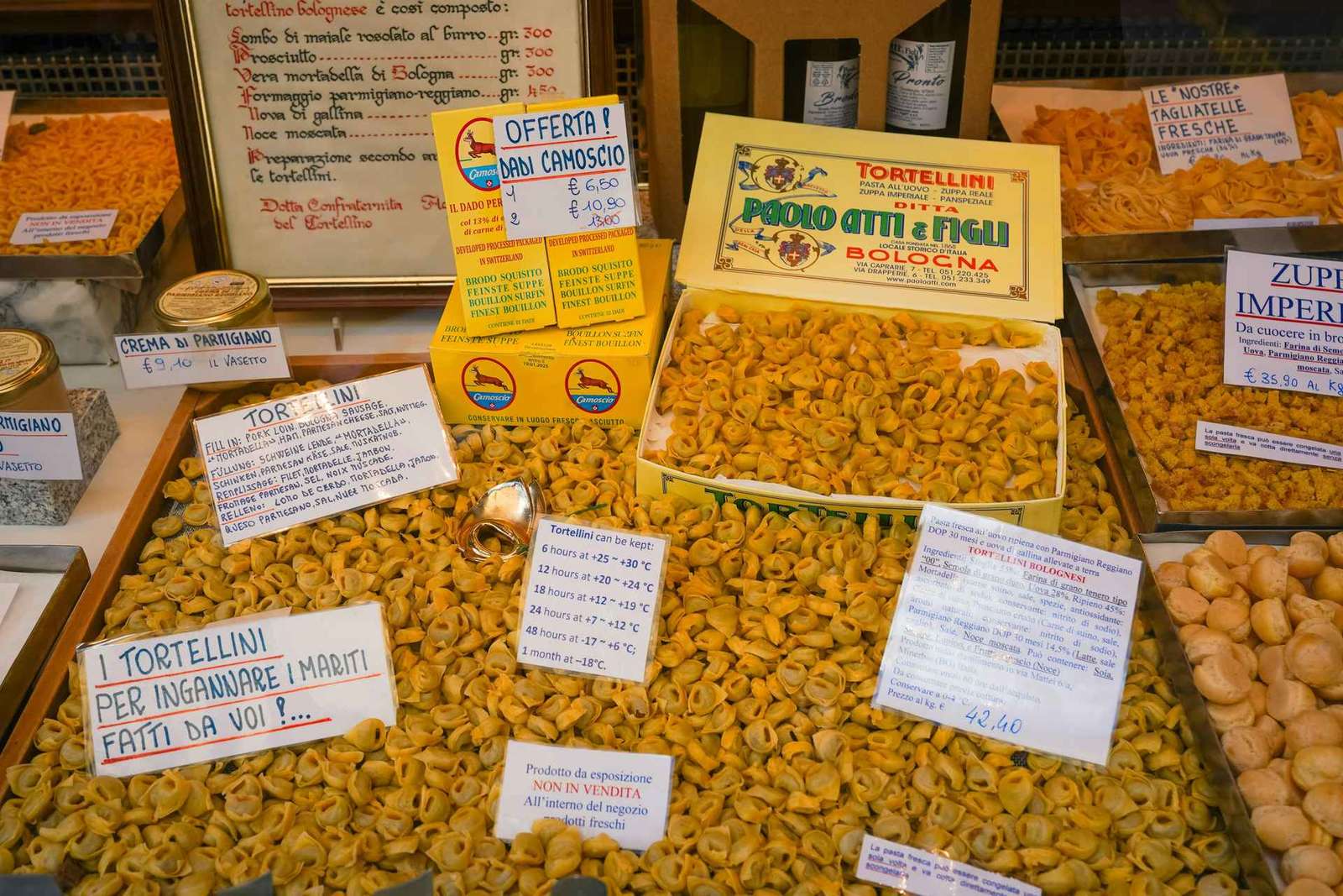 Visite culinaire de Bologne, démonstration de tortellini et déjeuner