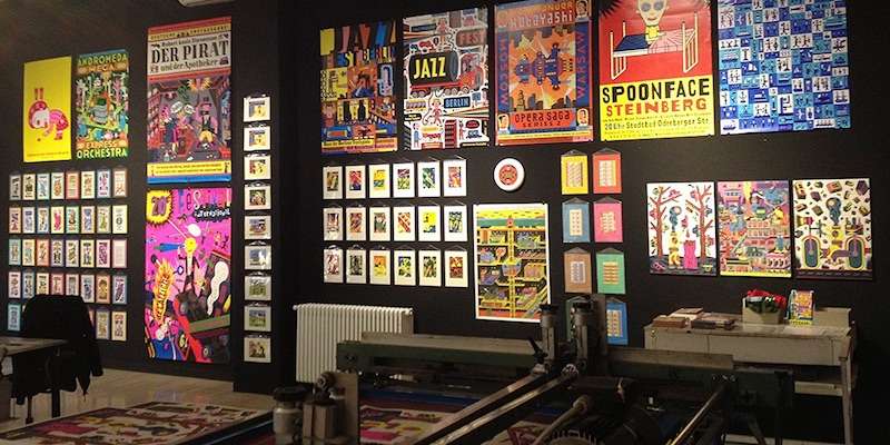 Atelier d'impression de la galerie d'art