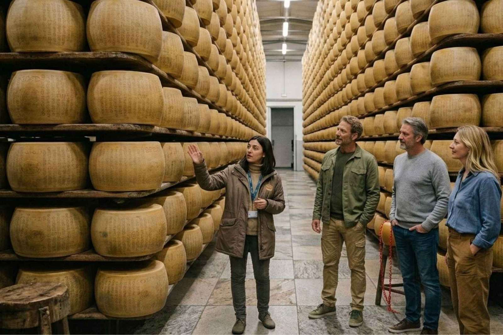 Visite d'une fromagerie de Parmigiano près de Modène et dégustation