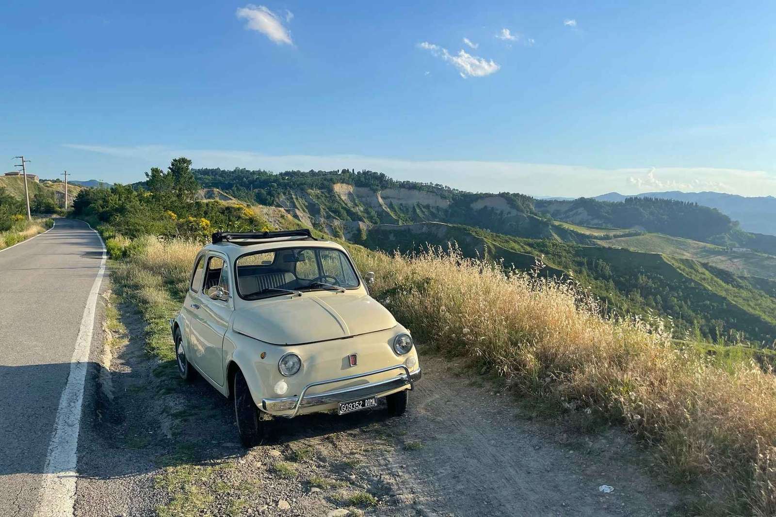 Visite guidée de la Fiat 500 sur les collines de Bologne