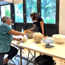 Bologne : cours de céramique au tour